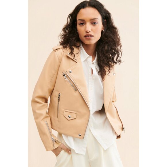 NEW NWT Blank NYC “Head to Toe” Vegan Leather Quilted Moto Jacket XS - Picture 7 of 16